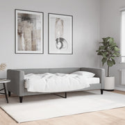 Slaapbank 90x190 cm stof lichtgrijs