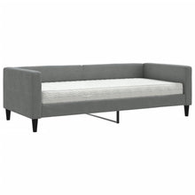 Slaapbank Stof 90 x 190 cm Donkergrijs met matras