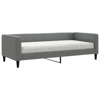 Slaapbank Stof 90 x 190 cm Donkergrijs met matras