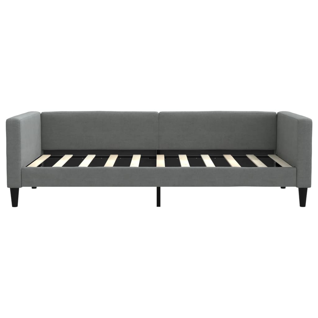 Slaapbank Stof 90 x 190 cm Donkergrijs met matras
