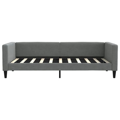 Slaapbank Stof 90 x 190 cm Donkergrijs met matras