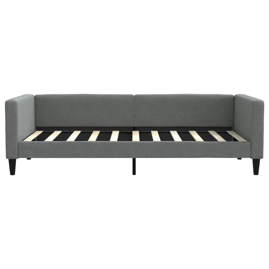 Slaapbank Stof 90 x 190 cm Donkergrijs met matras