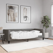 Slaapbank 90x190 cm stof donkergrijs met matras