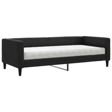 Slaapbank met matras 90x190 cm stof zwart