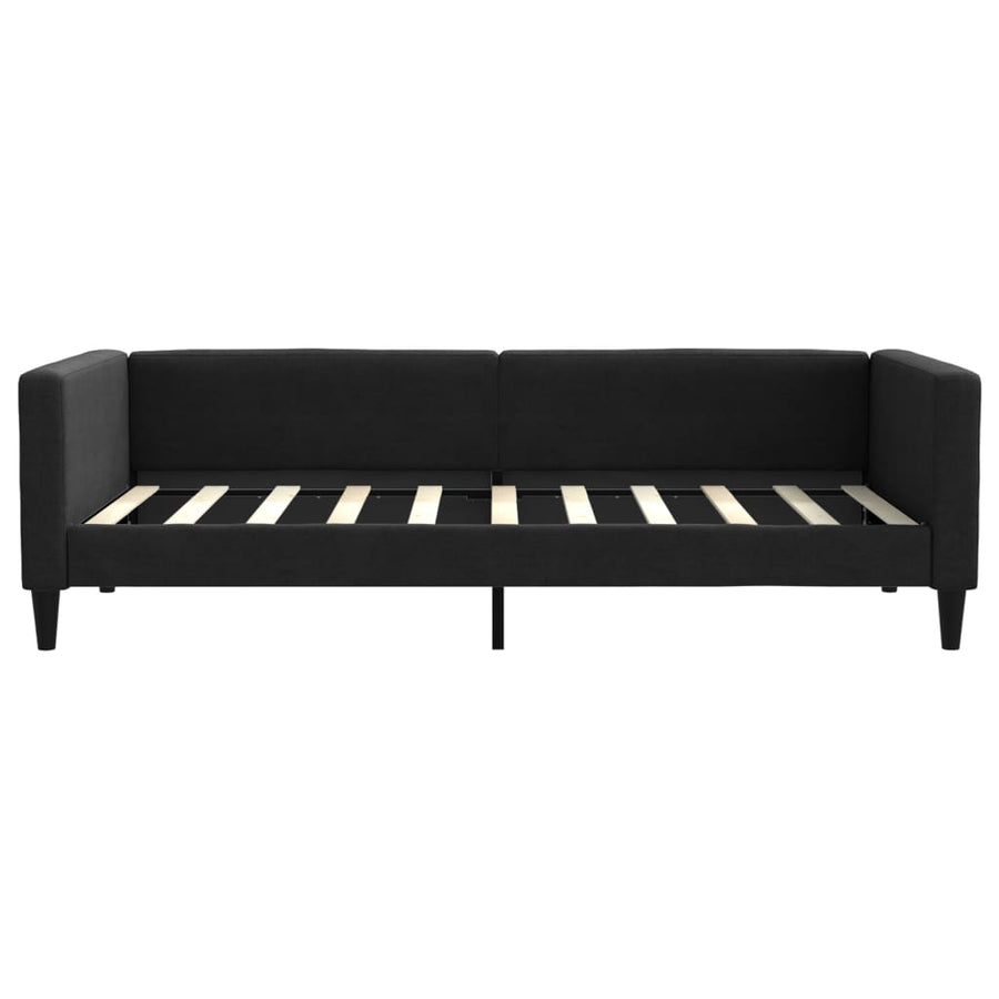 Slaapbank met matras 90x190 cm stof zwart