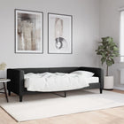 Slaapbank 90x190 cm stof zwart