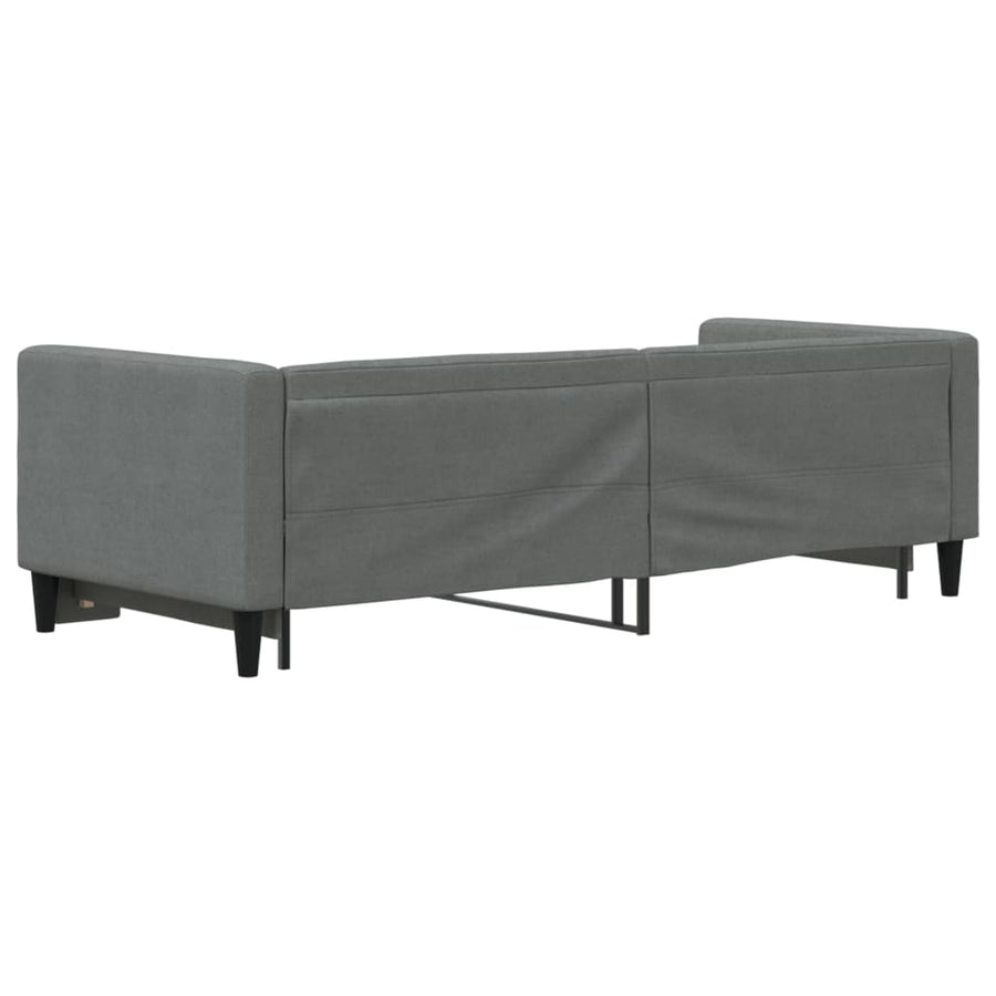 Slaapbank met onderschuifbed 80x200 cm stof donkergrijs 80 x 200 cm Donkergrijs met onderschuifbed