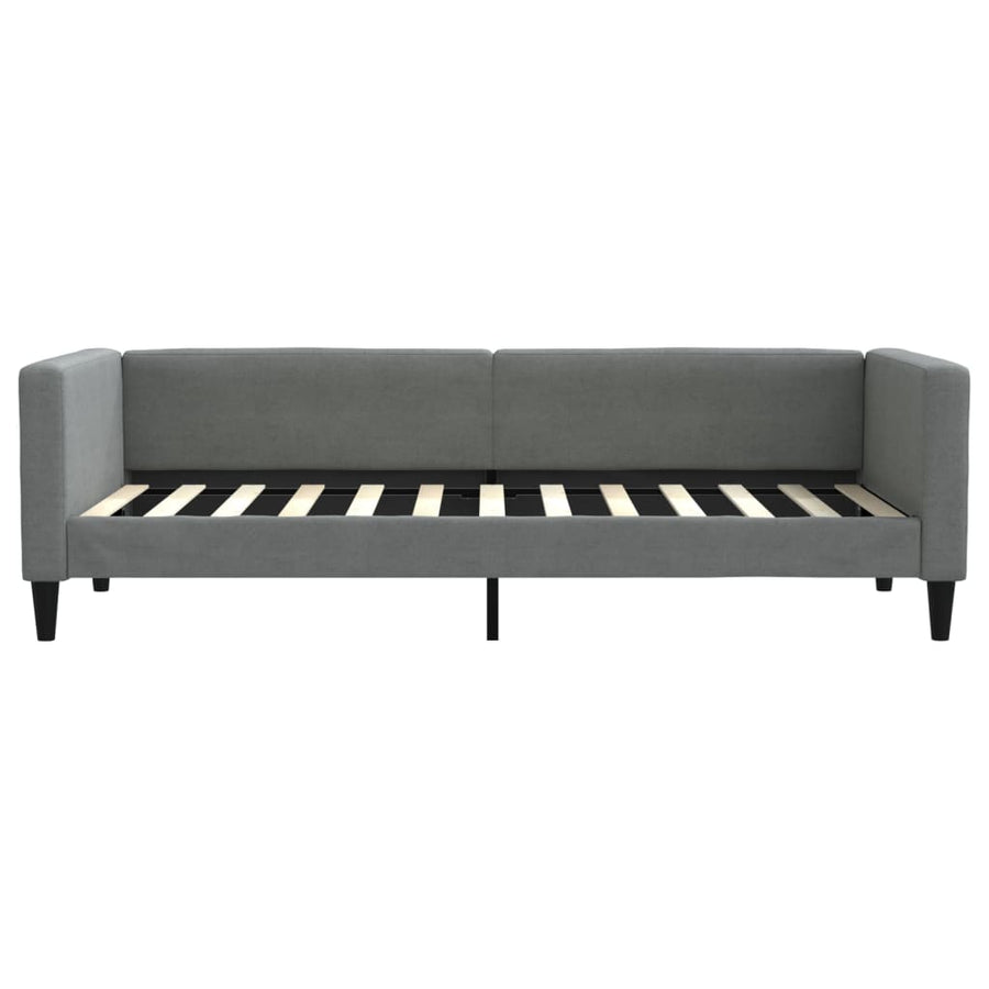 Slaapbank met onderschuifbed 80x200 cm stof donkergrijs 80 x 200 cm Donkergrijs met onderschuifbed