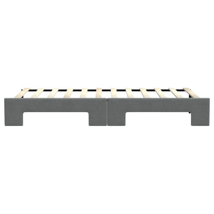 Slaapbank met onderschuifbed 80x200 cm stof donkergrijs 80 x 200 cm Donkergrijs met onderschuifbed