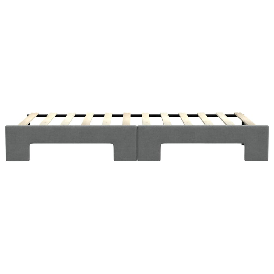 Slaapbank met onderschuifbed 80x200 cm stof donkergrijs 80 x 200 cm Donkergrijs met onderschuifbed