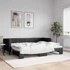 Slaapbank onderschuifbed 80x200 cm stof zwart