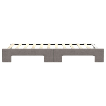 Slaapbank Met Onderschuifbed 80X200 Cm Stof Taupe Taupe 80 x 200 cm