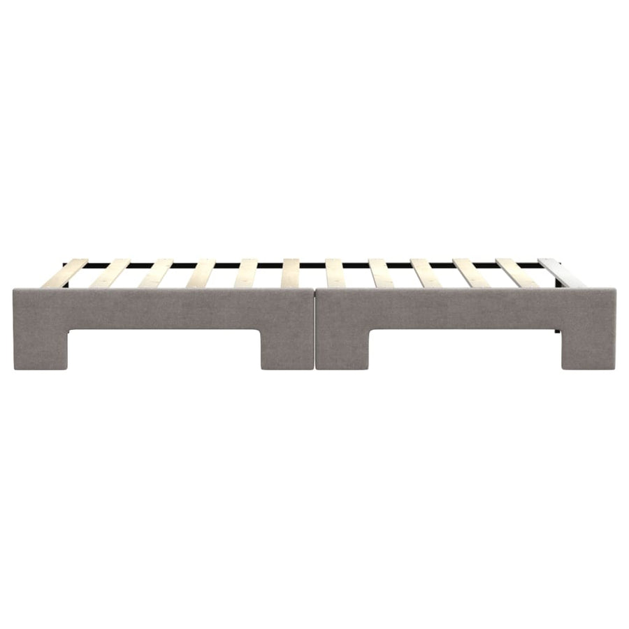 Slaapbank Met Onderschuifbed 80X200 Cm Stof Taupe Taupe 80 x 200 cm