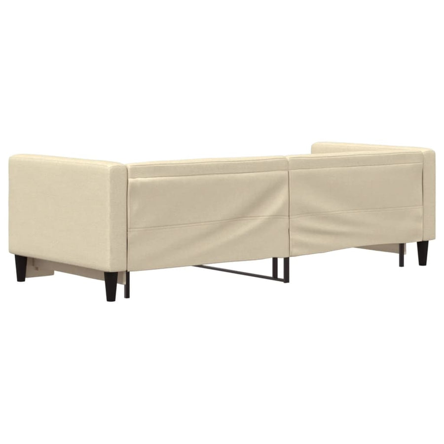 Slaapbank Stof Kleurig 80 x 200 cm Crème met onderschuifbed