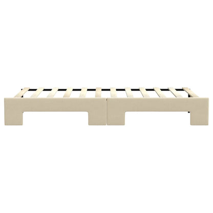 Slaapbank Stof Kleurig 80 x 200 cm Crème met onderschuifbed