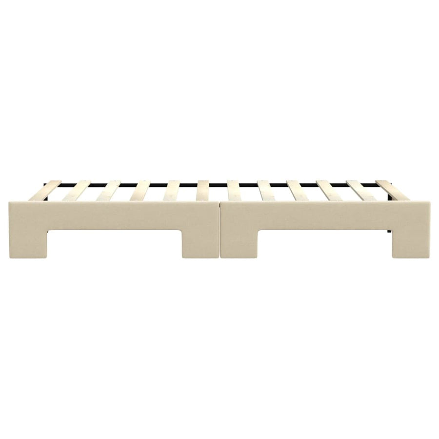 Slaapbank Stof Kleurig 80 x 200 cm Crème met onderschuifbed
