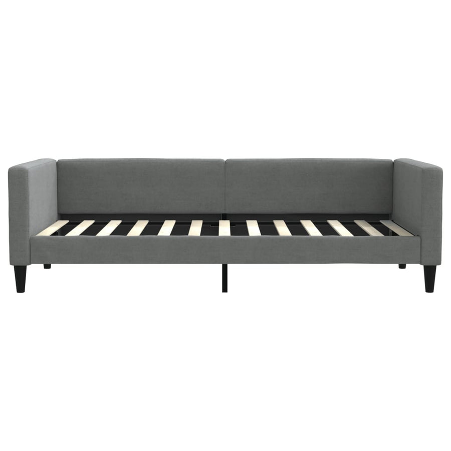 Slaapbank Stof 90 x 200 cm Donkergrijs met onderschuifbed