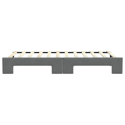 Slaapbank Stof 90 x 200 cm Donkergrijs met onderschuifbed