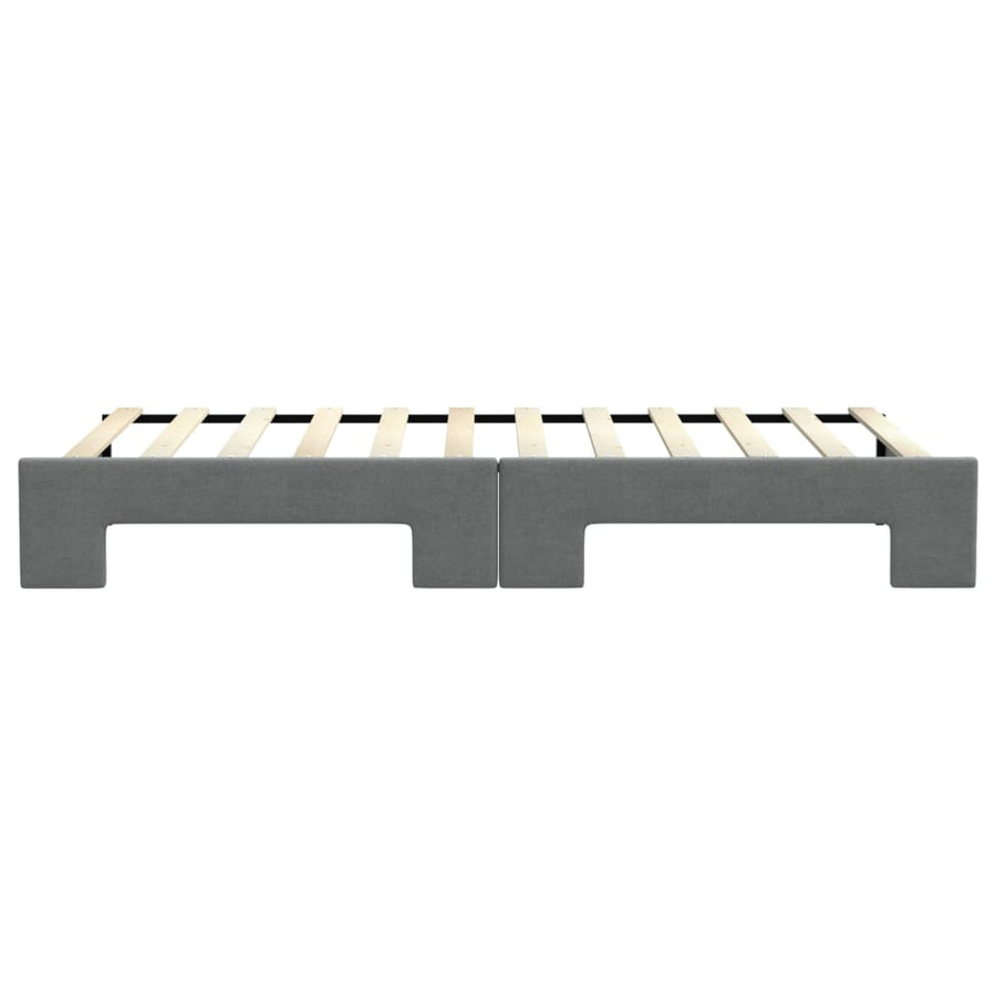 Slaapbank Stof 90 x 200 cm Donkergrijs met onderschuifbed
