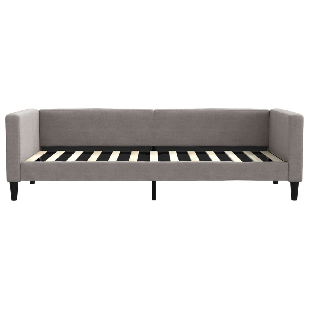 Slaapbank Met Onderschuifbed 90X200 Cm Stof Taupe Taupe 90 x 200 cm