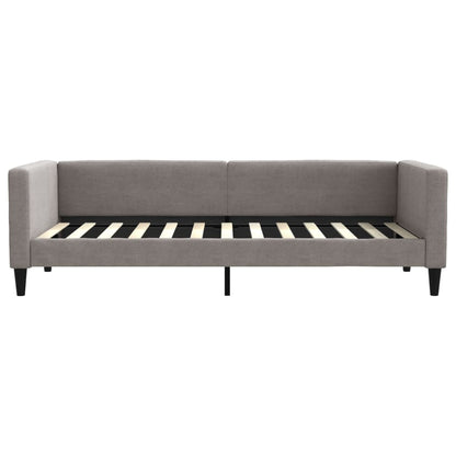 Slaapbank Met Onderschuifbed 90X200 Cm Stof Taupe Taupe 90 x 200 cm