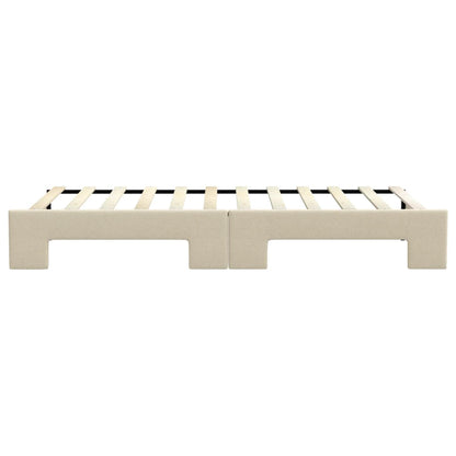 Slaapbank Stof Kleurig 90 x 200 cm Crème met onderschuifbed