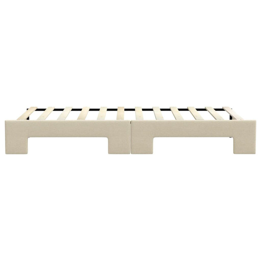 Slaapbank Stof Kleurig 90 x 200 cm Crème met onderschuifbed