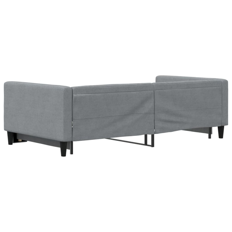 Slaapbank met onderschuifbed 100x200 cm stof lichtgrijs 100 x 200 cm Lichtgrijs met onderschuifbed