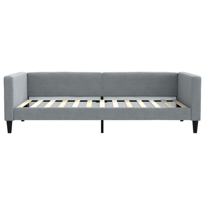 Slaapbank met onderschuifbed 100x200 cm stof lichtgrijs 100 x 200 cm Lichtgrijs met onderschuifbed