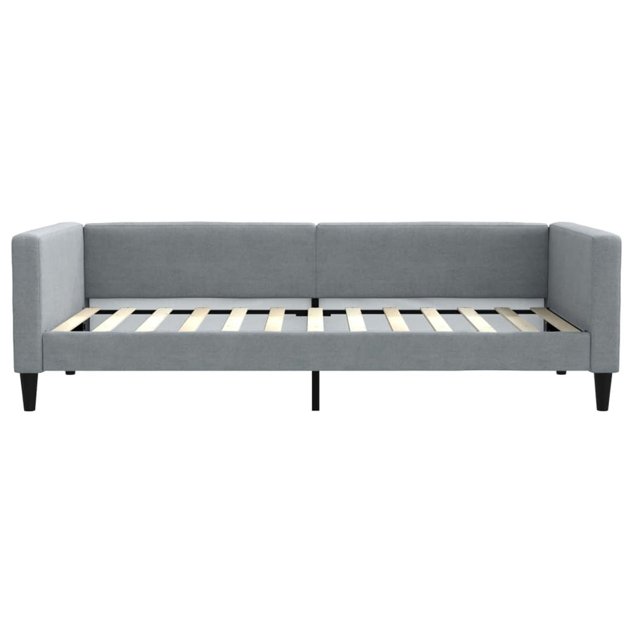 Slaapbank met onderschuifbed 100x200 cm stof lichtgrijs 100 x 200 cm Lichtgrijs met onderschuifbed
