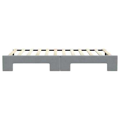 Slaapbank met onderschuifbed 100x200 cm stof lichtgrijs 100 x 200 cm Lichtgrijs met onderschuifbed