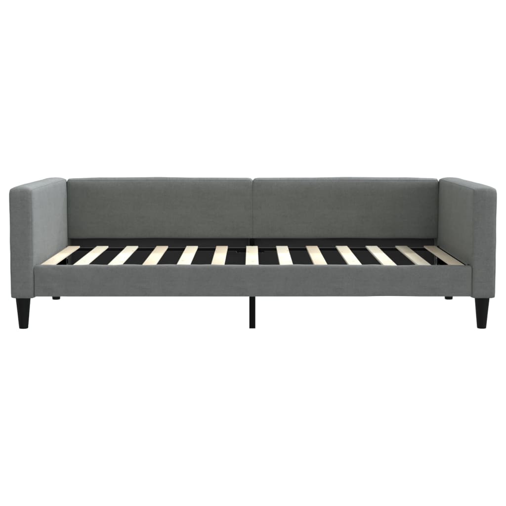 Slaapbank met onderschuifbed 100x200 cm stof donkergrijs 100 x 200 cm Donkergrijs met onderschuifbed