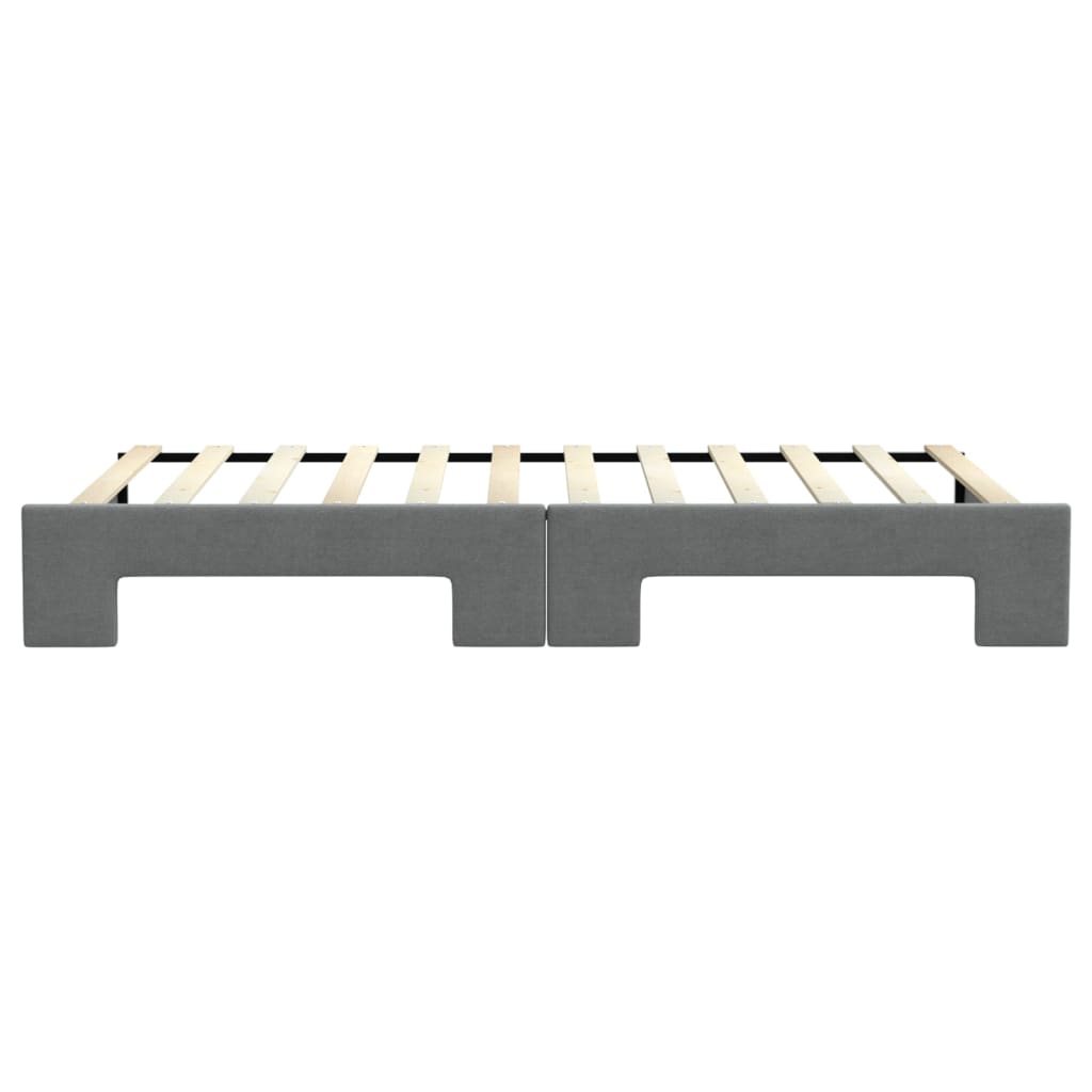 Slaapbank met onderschuifbed 100x200 cm stof donkergrijs 100 x 200 cm Donkergrijs met onderschuifbed