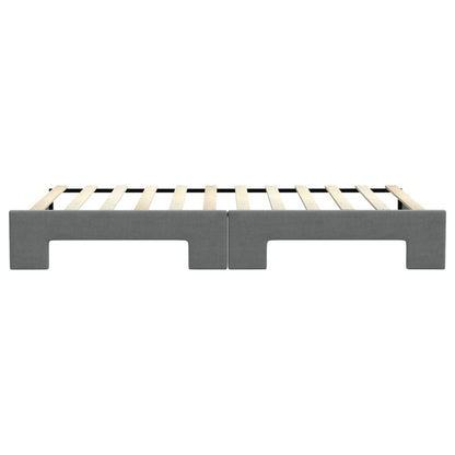 Slaapbank met onderschuifbed 100x200 cm stof donkergrijs 100 x 200 cm Donkergrijs met onderschuifbed