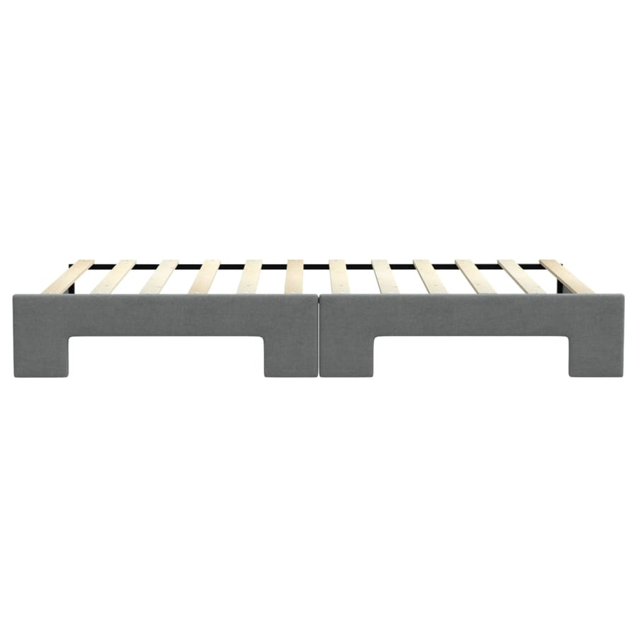 Slaapbank met onderschuifbed 100x200 cm stof donkergrijs 100 x 200 cm Donkergrijs met onderschuifbed