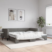 Slaapbank met onderschuifbed 100x200 cm donkergrijs