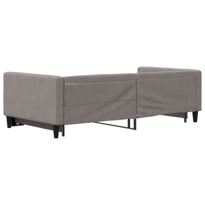 Slaapbank Stof 100 x 200 cm Taupe met onderschuifbed