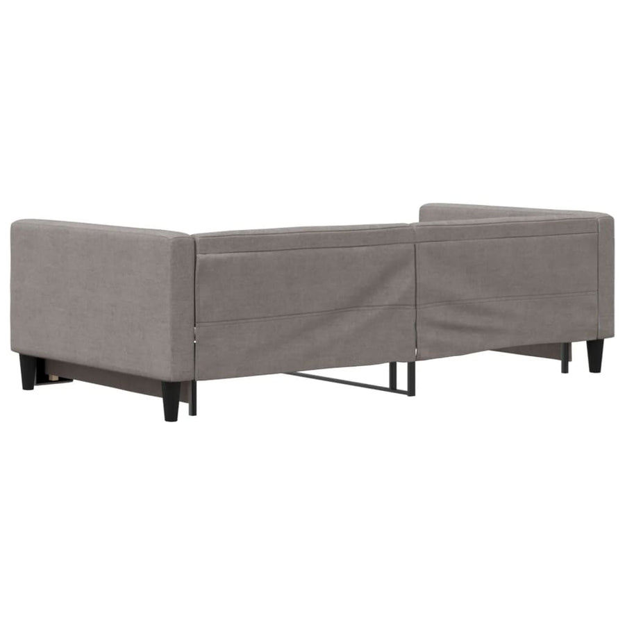 Slaapbank Stof 100 x 200 cm Taupe met onderschuifbed