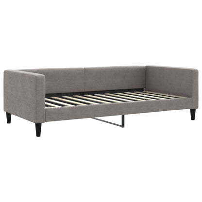 Slaapbank Stof 100 x 200 cm Taupe met onderschuifbed
