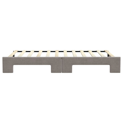Slaapbank Stof 100 x 200 cm Taupe met onderschuifbed