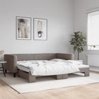 Slaapbank met onderschuifbed 100x200 cm taupe