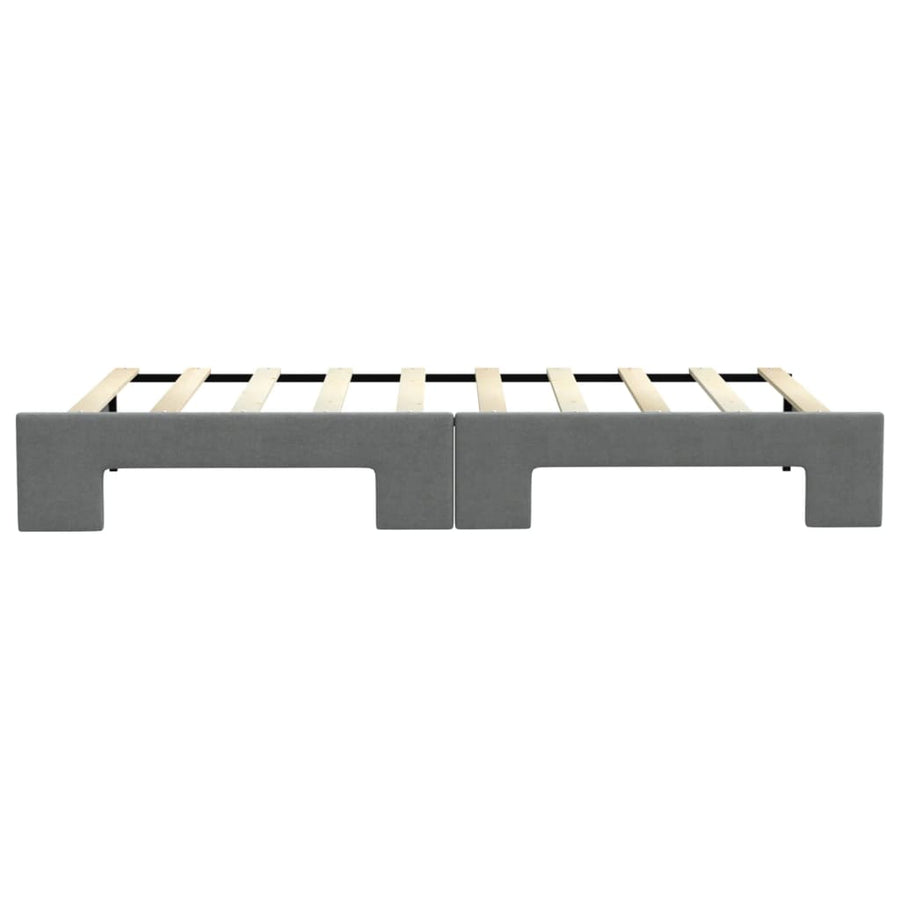 Slaapbank met onderschuifbed 90x190 cm stof donkergrijs 90 x 190 cm Donkergrijs met onderschuifbed
