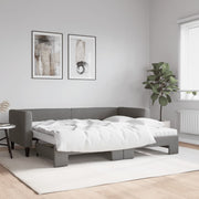 Slaapbank onderschuifbed 80x200 cm donkergrijs