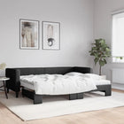 Slaapbank onderschuifbed 80x200 cm zwart