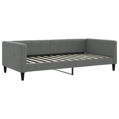 Slaapbank onderschuifbed matrassen 100x200 cm stof donkergroen 100 x 200 cm Donkergrijs met onderschuifbed en matras
