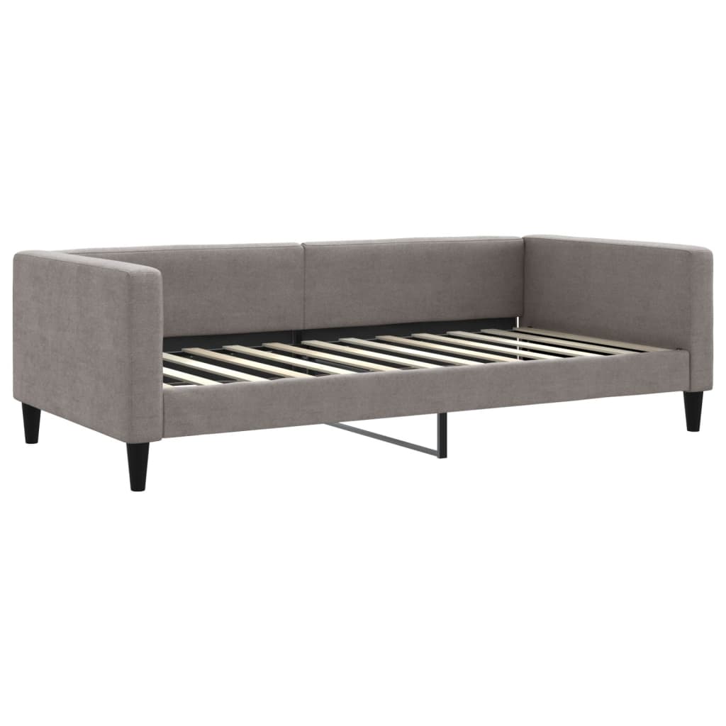 Slaapbank Sen Stof 100 x 200 cm Taupe met onderschuifbed en matras