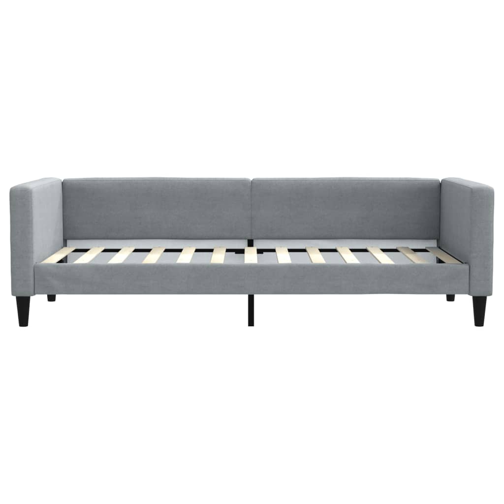 Slaapbank S Stof 80 x 200 cm Lichtgrijs met onderschuifbed en lade