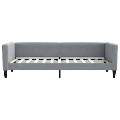 Slaapbank S Stof 80 x 200 cm Lichtgrijs met onderschuifbed en lade