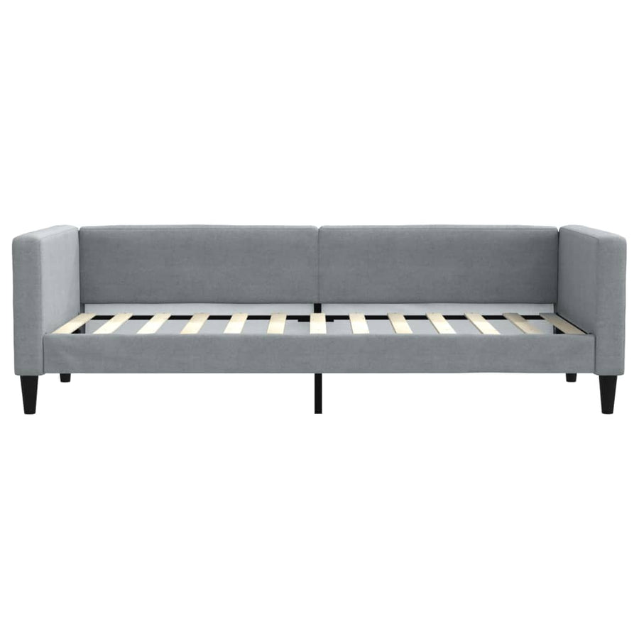 Slaapbank S Stof 80 x 200 cm Lichtgrijs met onderschuifbed en lade