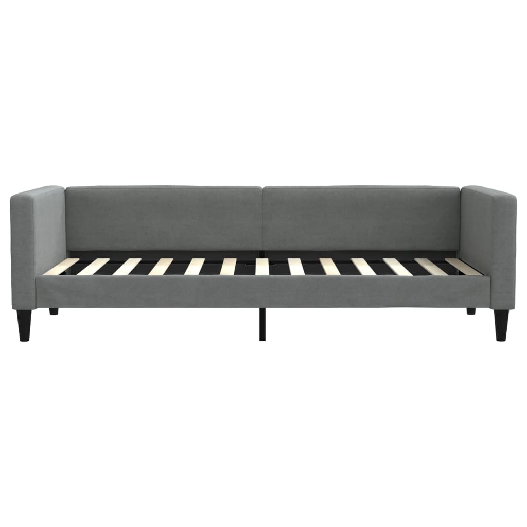 Slaapbank onderschuifbed en lades 80x200 cm stof donkergrijs 80 x 200 cm Donkergrijs